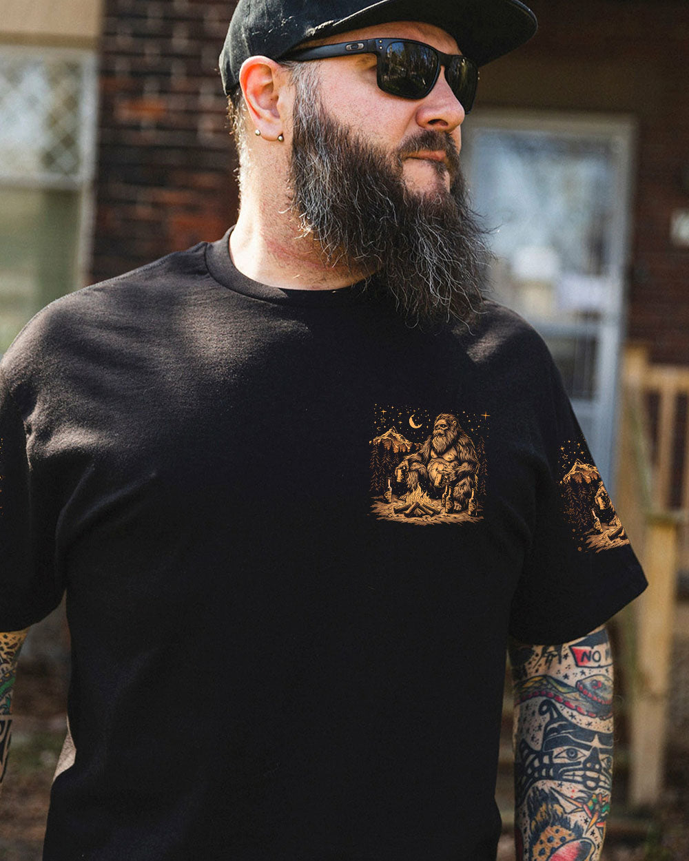 THE CLOSER I GET TO NATURE BIGFOOT CAMPFIRE ALL OVER PRINT - TLTR1508243