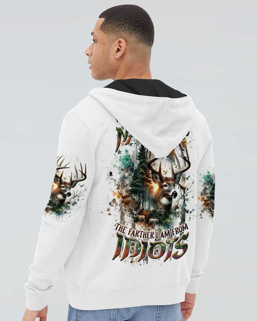 THE CLOSER I GET TO NATURE DEER HUNTING ALL OVER PRINT - TLTW1707242