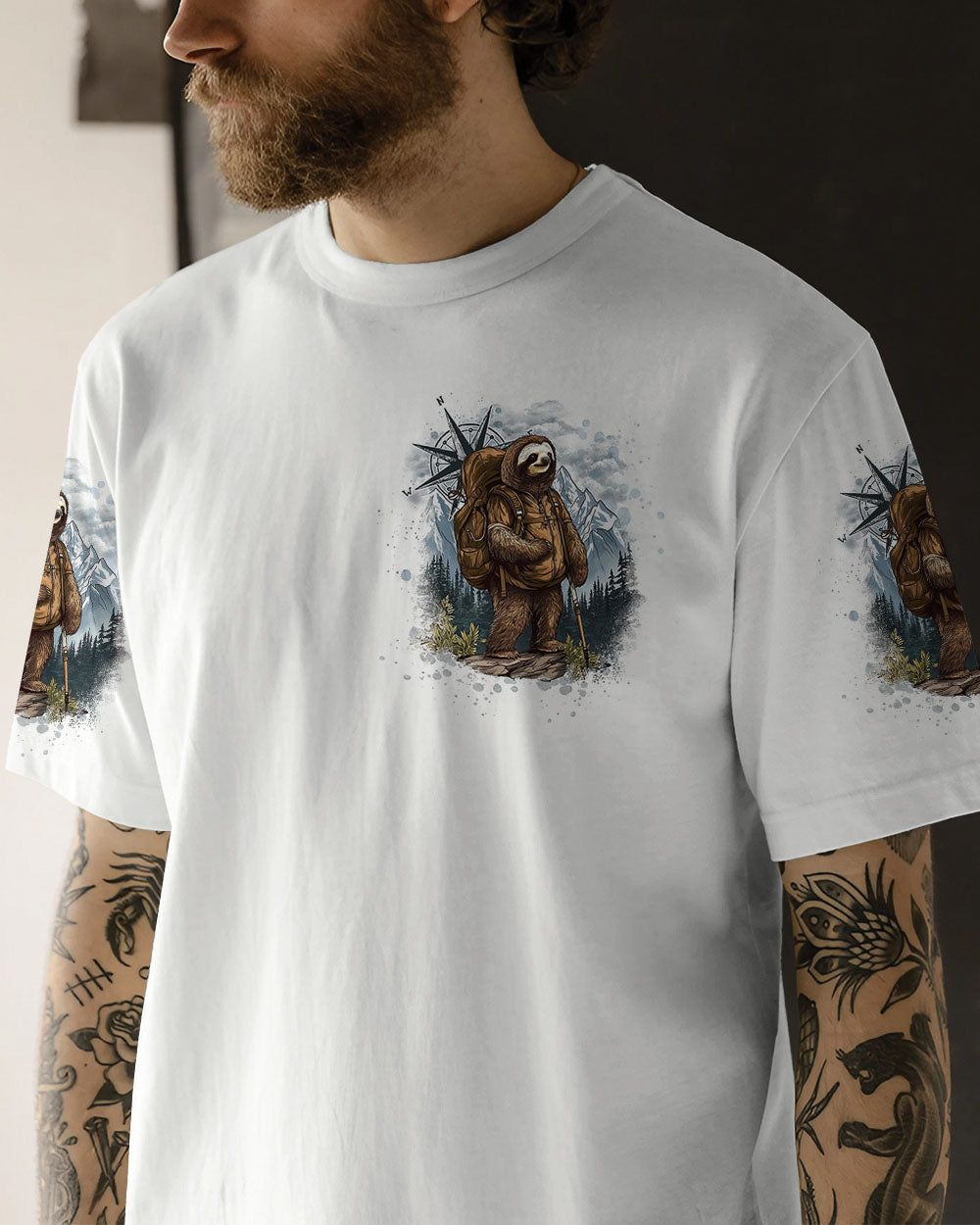 THE CLOSER I GET TO NATURE SLOTH ALL OVER PRINT - TLTW2307242
