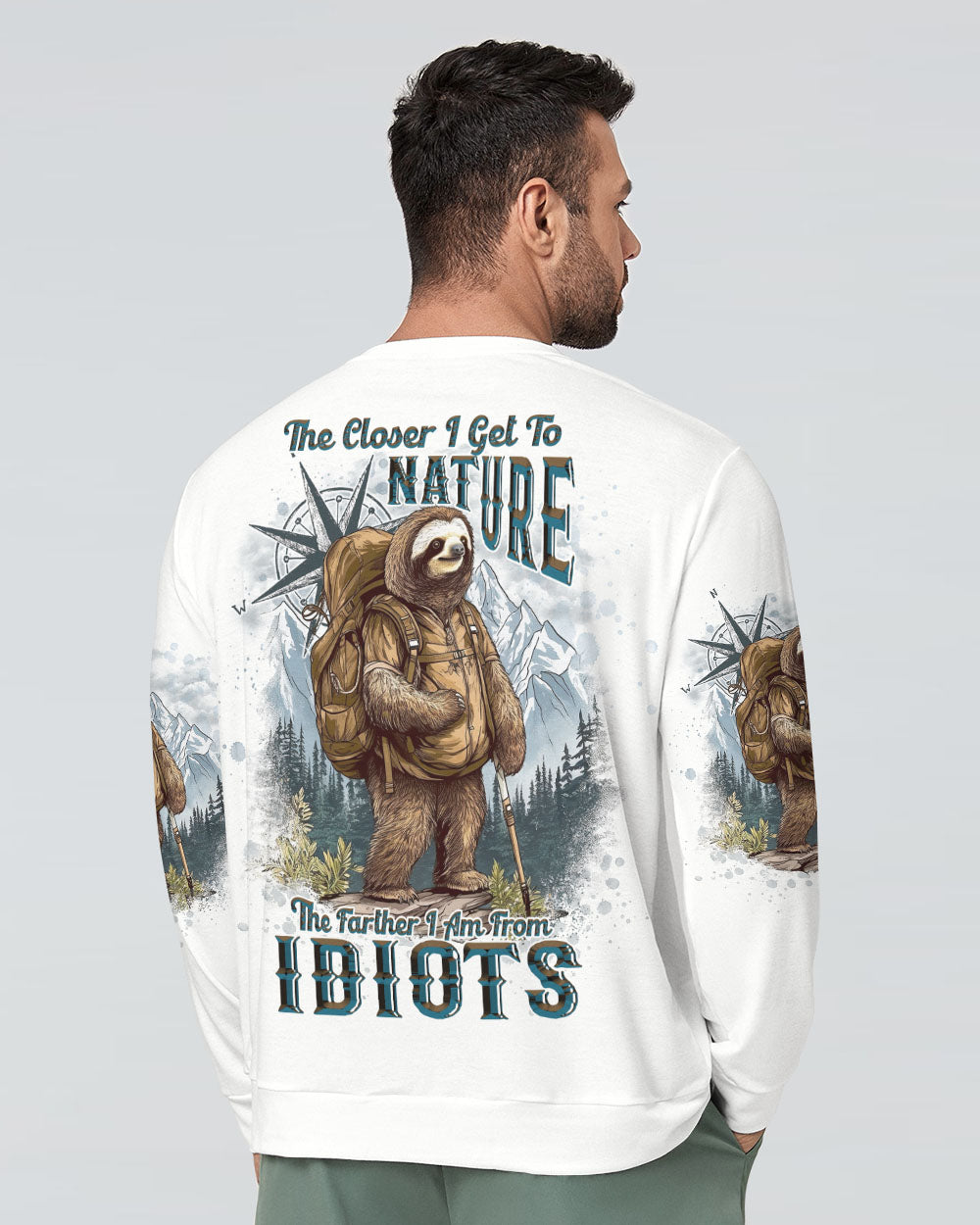 THE CLOSER I GET TO NATURE SLOTH ALL OVER PRINT - TLTW2307242