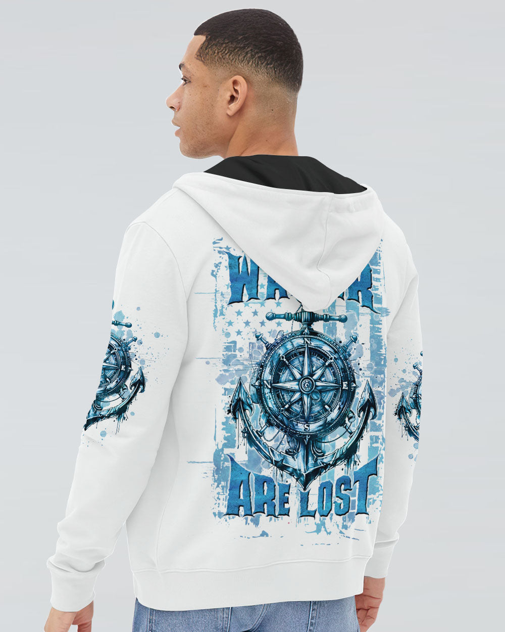 NOT ALL WHO WANDER ARE LOST ANCHOR COMPASS ALL OVER PRINT - TLTW2407243