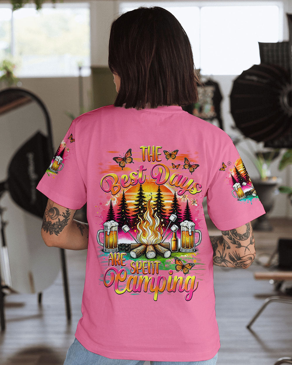 THE BEST DAYS ARE SPENT CAMPING ALL OVER PRINT - TYHI2207243