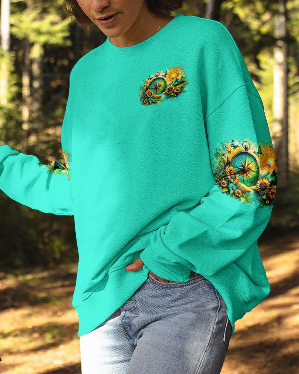 I GO TO NATURE TO BE SOOTHED AND HEALED COMPASS ALL OVER PRINT - TYHI2705242