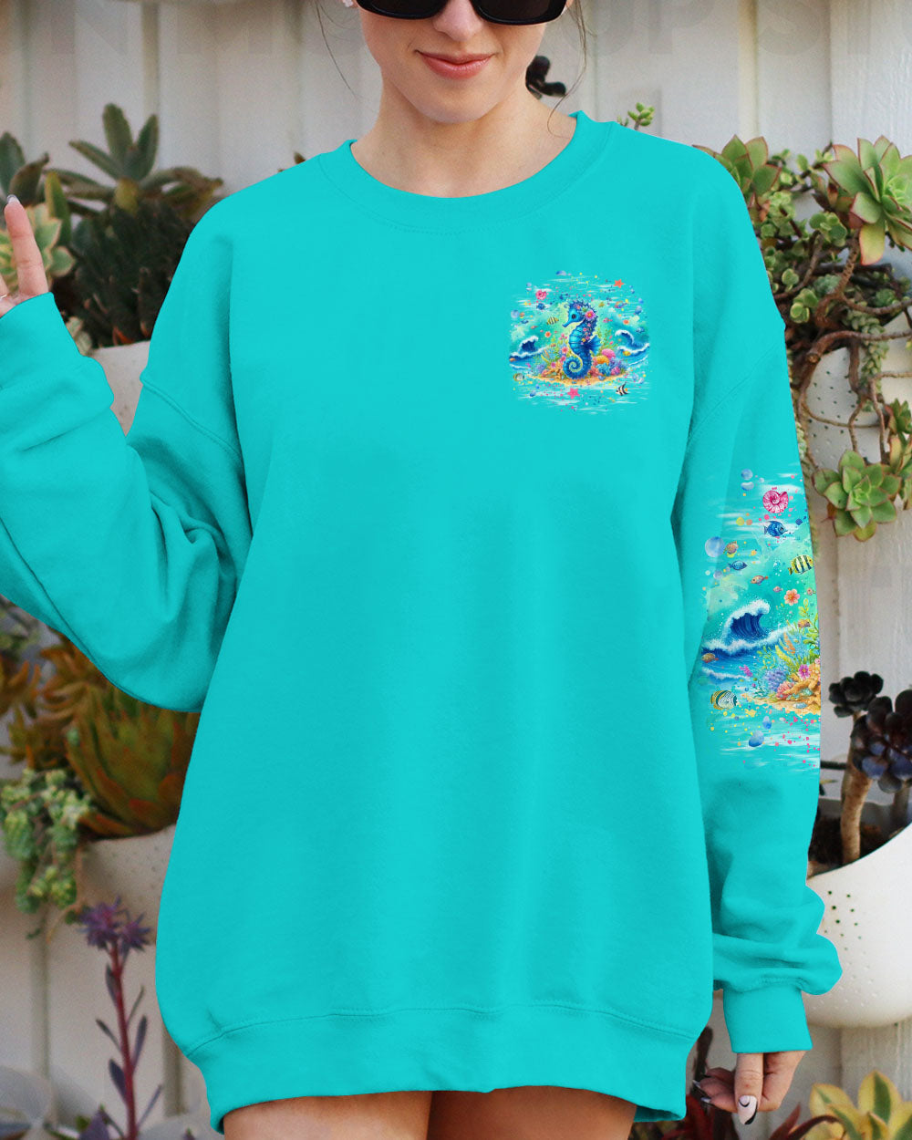 WILD BEAUTIFUL AND FREE SEAHORSE ALL OVER PRINT - TYQY0306245