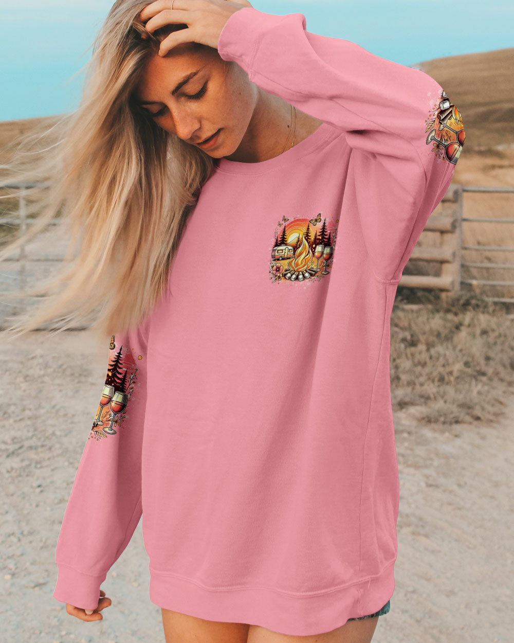 CAMPING WHERE FRIENDS AND MARSHMALLOWS GET TOASTED ALL OVER PRINT - TYTD2406241