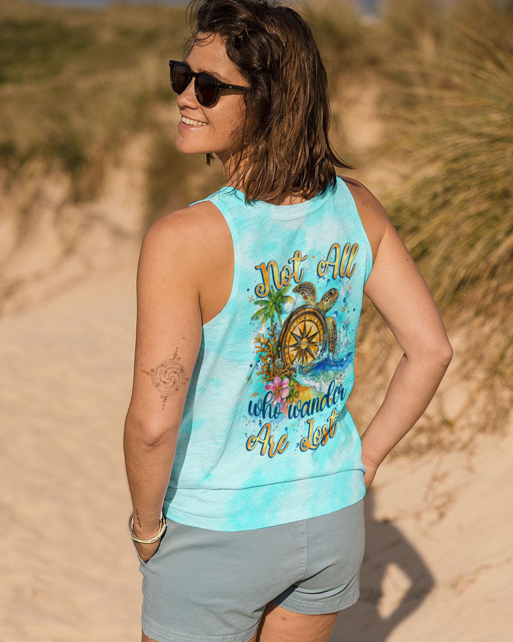 NOT ALL WHO WANDER ARE LOST TURTLE ALL OVER PRINT - TYTM1008242