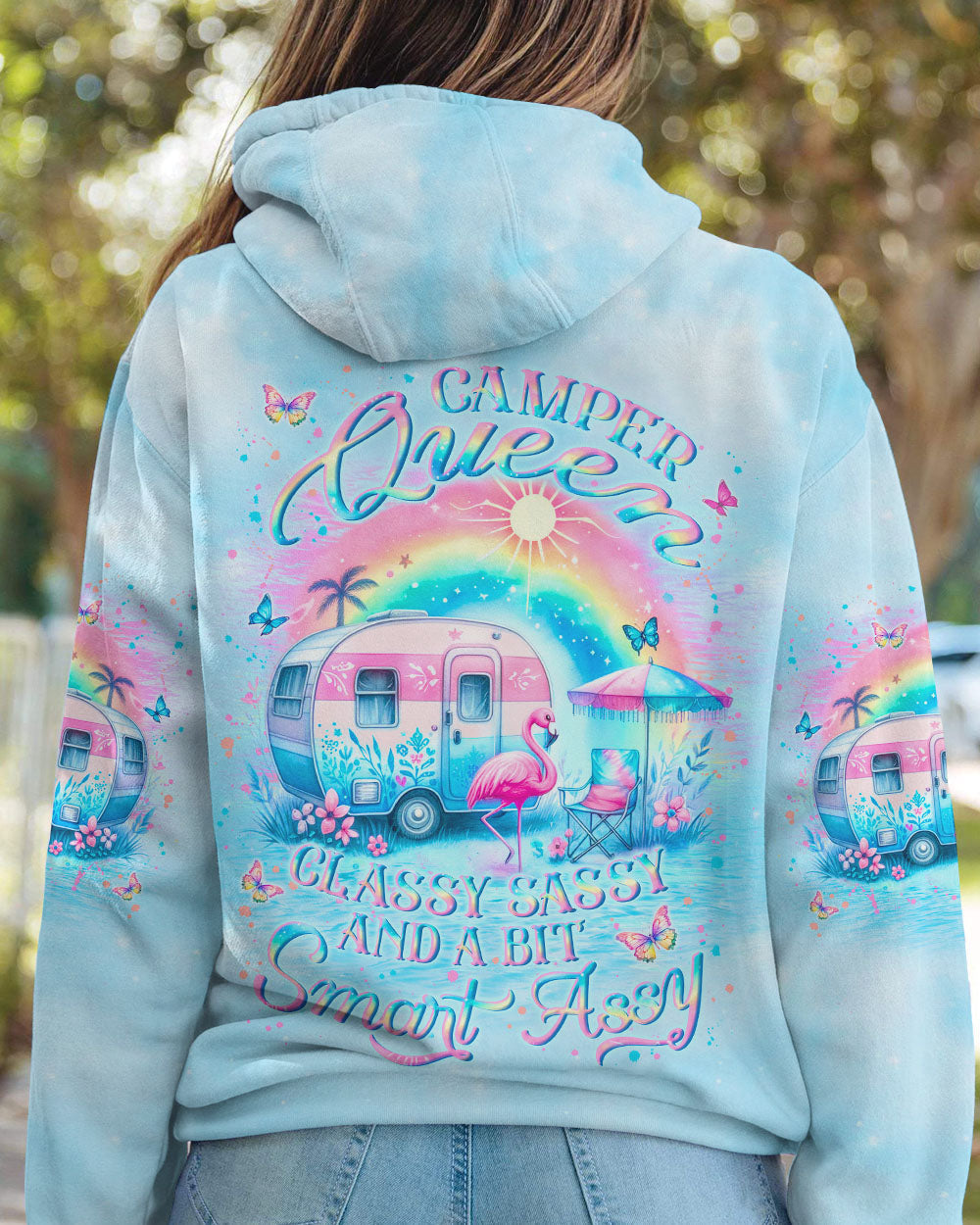 CAMPER QUEEN FLAMINGO ALL OVER PRINT - YHLN2205245