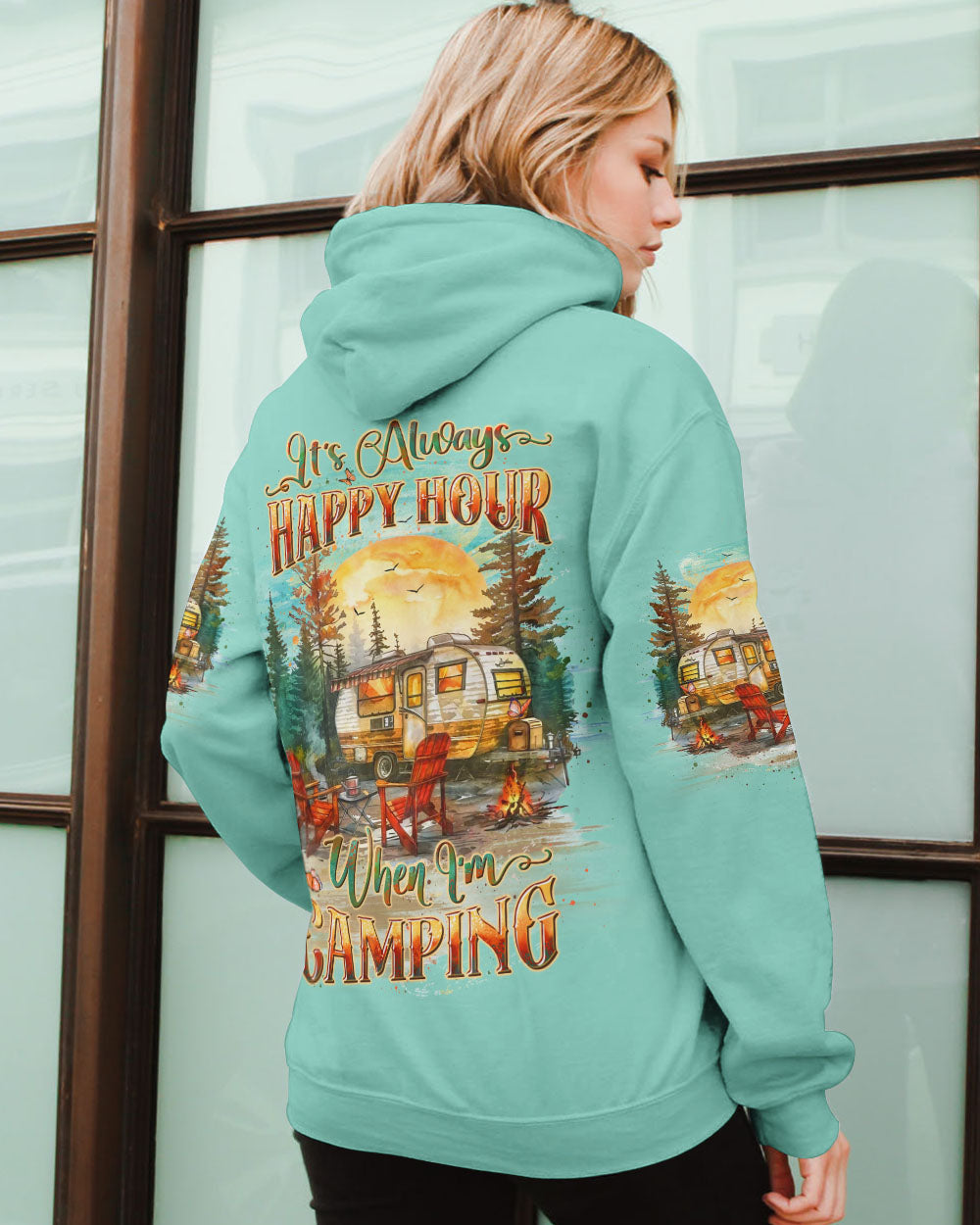 IT'S ALWAYS HAPPY HOUR WHEN I'M CAMPING ALL OVER PRINT - YHLT0807243