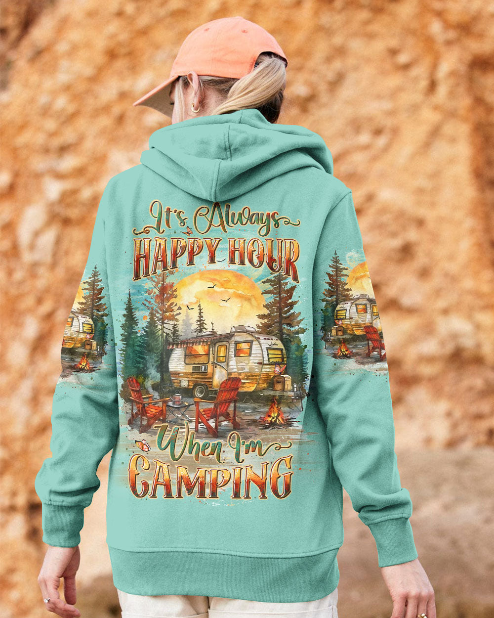 IT'S ALWAYS HAPPY HOUR WHEN I'M CAMPING ALL OVER PRINT - YHLT0807243