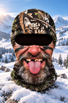 BlueJose Funny Realistic Crazy Old Hunter Head Balaclava Face Mask