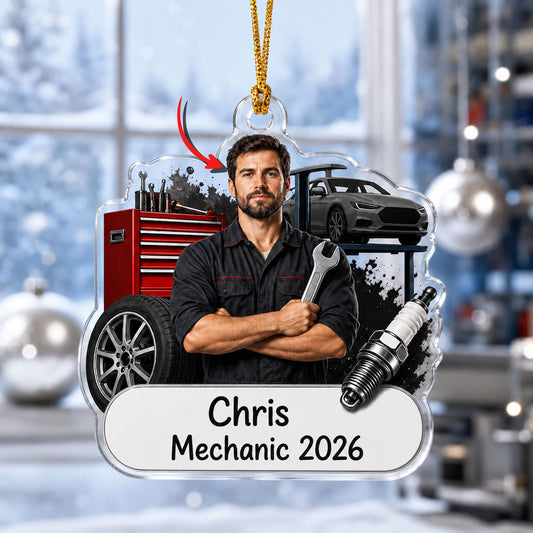 Bluejose Personalized Mechanic 2D Ornament Acrylic