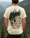 BlueJose Out Here The World Grows Quiet Personalized Hiking 3D Shirt - Beige