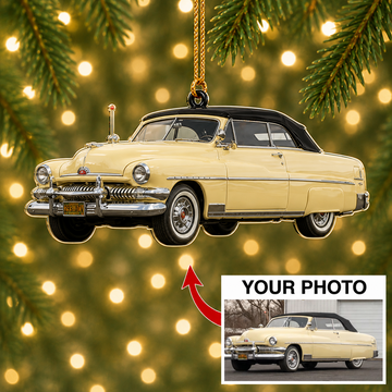 Bluejose Custom Photo Ornament Gift For 1951 Mercury Convertible Car Lovers