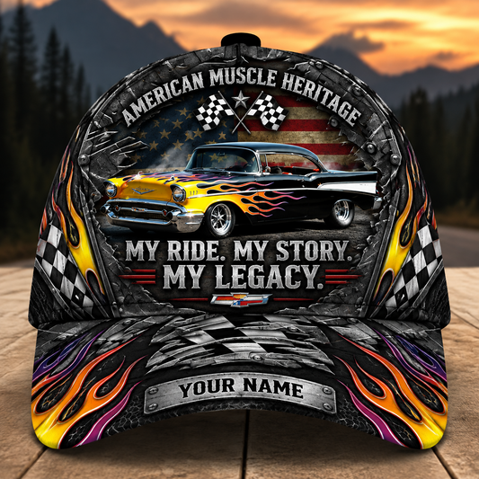 BlueJose Personalized Car Classic Muscle Car Cap – My Ride. My Story. My Legacy.