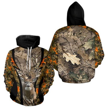 BlueJose Timber Camouflage Deer Hunting Hoodie Shirt Custom Hunter Outdoor Sports Performance