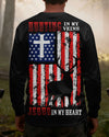BlueJose Hunting In My Veins Jesus In My Heart Shirt, Personalized Hunting 3D Shirt
