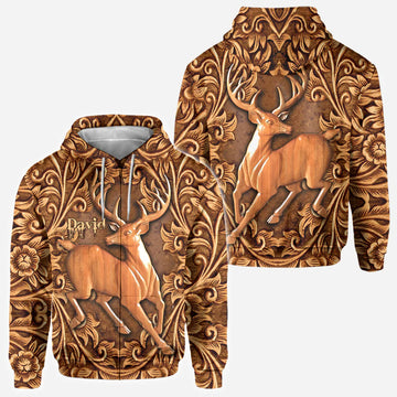 BlueJose Love Hunting, Personalized Hunting All Over Shirt, Personalized 3D Hoodie For Hunting Lover