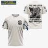 BlueJose God Guns And Deer That's How We Hunt And Pray, Personalized Hunting 3D Shirt