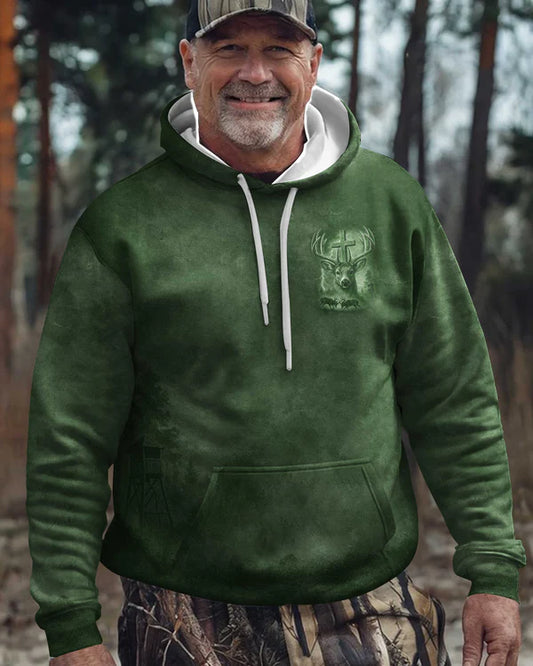 BlueJose I've Got Hunting In My Veins And Jesus In My Heart Green Shirt, Personalized Hunting 3D Shirt