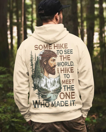 BlueJose Some Hike To See The World Personalized Hiking Shirt - Beige