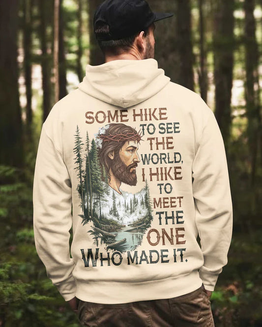 BlueJose Some Hike To See The World Personalized Hiking Shirt - Beige