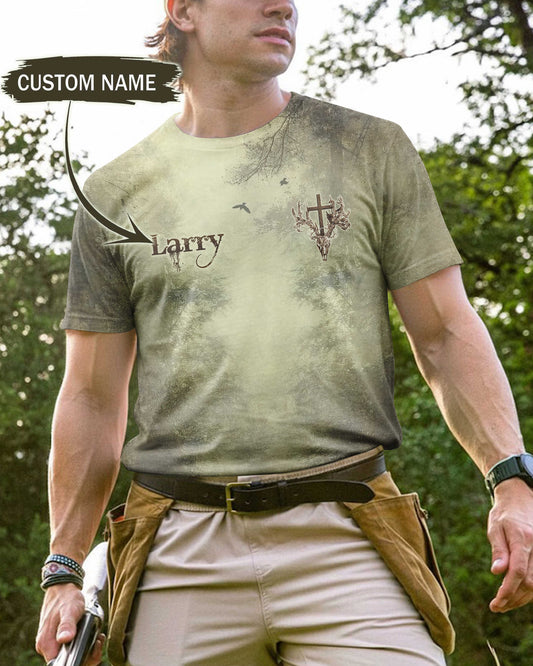 BlueJose I Live For The Hunt Shirt, Personalized Hunting 3D Shirt
