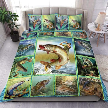 BlueJose Love Fishing Gift Bedding Set