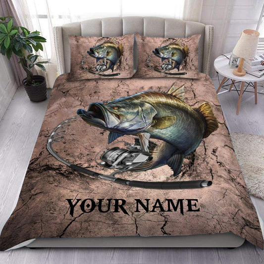BlueJose Fishing Land Pattern Personalized Bedding Set