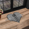 BlueJose Custom Drag Racing Heartbeat Door Mat Grey – Premium Custom Motorsports Decor