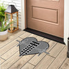 BlueJose Custom Drag Racing Heartbeat Door Mat Grey – Premium Custom Motorsports Decor