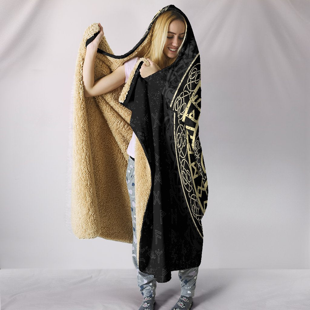 Viking Style Hooded Blanket Wolf A7