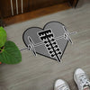 BlueJose Custom Drag Racing Heartbeat Door Mat Grey – Premium Custom Motorsports Decor