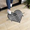 BlueJose Custom Drag Racing Heartbeat Door Mat Grey – Premium Custom Motorsports Decor