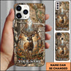 BlueJose Buck Deer Hunter Forest Triangle Art Personalized Name 3D Phone Case (5 Colors)