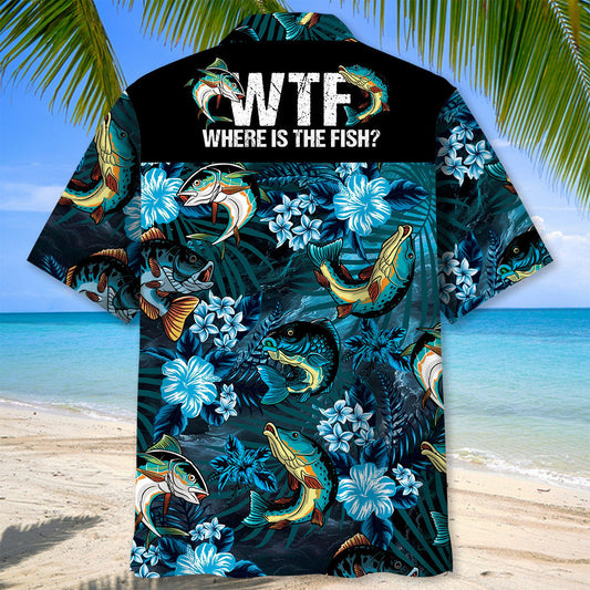 BlueJose WTF Where Is The Fish Hawaiian Shirt
