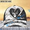 BlueJose Country Girl Deer Heart Hunting Multicolor Pattern Personalized Cap