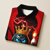 BlueJose Bowling And Pins King Flame Ball Design Customized Name, Team Name 3D Shirt (4 Colors)