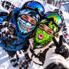 BlueJose Funny Monster Face Ski Mask Colorful Graffiti Full Face Balaclava – Snowboarding & Winter Sports Face Cover (5 animals)