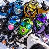BlueJose Funny Monster Face Ski Mask Colorful Graffiti Full Face Balaclava – Snowboarding & Winter Sports Face Cover (5 animals)