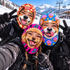 BlueJose Funny Cute Animal Face Ski Mask Colorful Cartoon Dog Cat & Bunny Full Face Balaclava (5 animals)