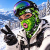 BlueJose Funny Monster Face Ski Mask Colorful Graffiti Full Face Balaclava – Snowboarding & Winter Sports Face Cover (5 animals)