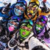 BlueJose Funny Monster Face Ski Mask Colorful Graffiti Full Face Balaclava – Snowboarding & Winter Sports Face Cover (5 animals)