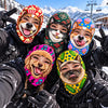BlueJose Funny Cute Animal Face Ski Mask Colorful Cartoon Dog Cat & Bunny Full Face Balaclava (5 animals)