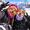 BlueJose Funny Cute Animal Face Ski Mask Colorful Cartoon Dog Cat & Bunny Full Face Balaclava (5 animals)