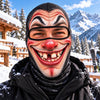 BlueJose Granny Gray-Hair Knit & Scary Clown Face Funny Expression 3D-Print Balaclava