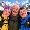 BlueJose Funny Grandma Old Man Balaclava Ski Mask Set (3 Faces)
