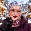 BlueJose Funny Realistic Vintage Face Ski Mask Old Man Grandma Blonde Grandpa & Retro Girl Full Face Balaclava (4 faces)