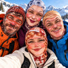 BlueJose Funny Realistic Vintage Face Ski Mask Old Man Grandma Blonde Grandpa & Retro Girl Full Face Balaclava (4 faces)