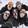 BlueJose Funny Cute Dalmatian Dog & Grumpy Cat Face Ski Mask Realistic Animal Print Full Face Balaclava (5 faces)