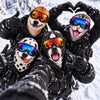 BlueJose Funny Cute Dalmatian Dog & Grumpy Cat Face Ski Mask Realistic Animal Print Full Face Balaclava (5 faces)
